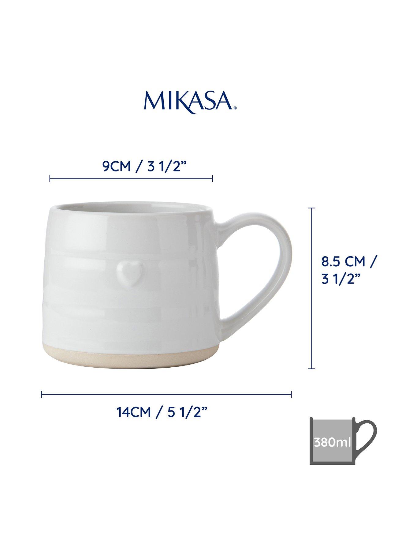 Image 5 of 7 of Mikasa Farmhouse Heart Set of 2 Stoneware Mugs