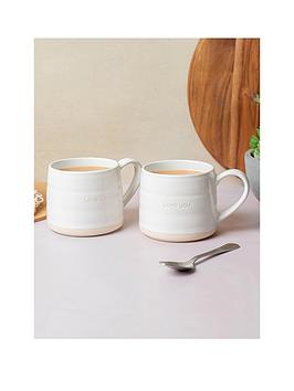 Product photograph of Mikasa Mk I Love You Mugs Set Of 2 from very.co.uk