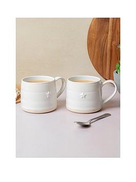 Product photograph of Mikasa Mk Star Mugs Set Of 2 from very.co.uk
