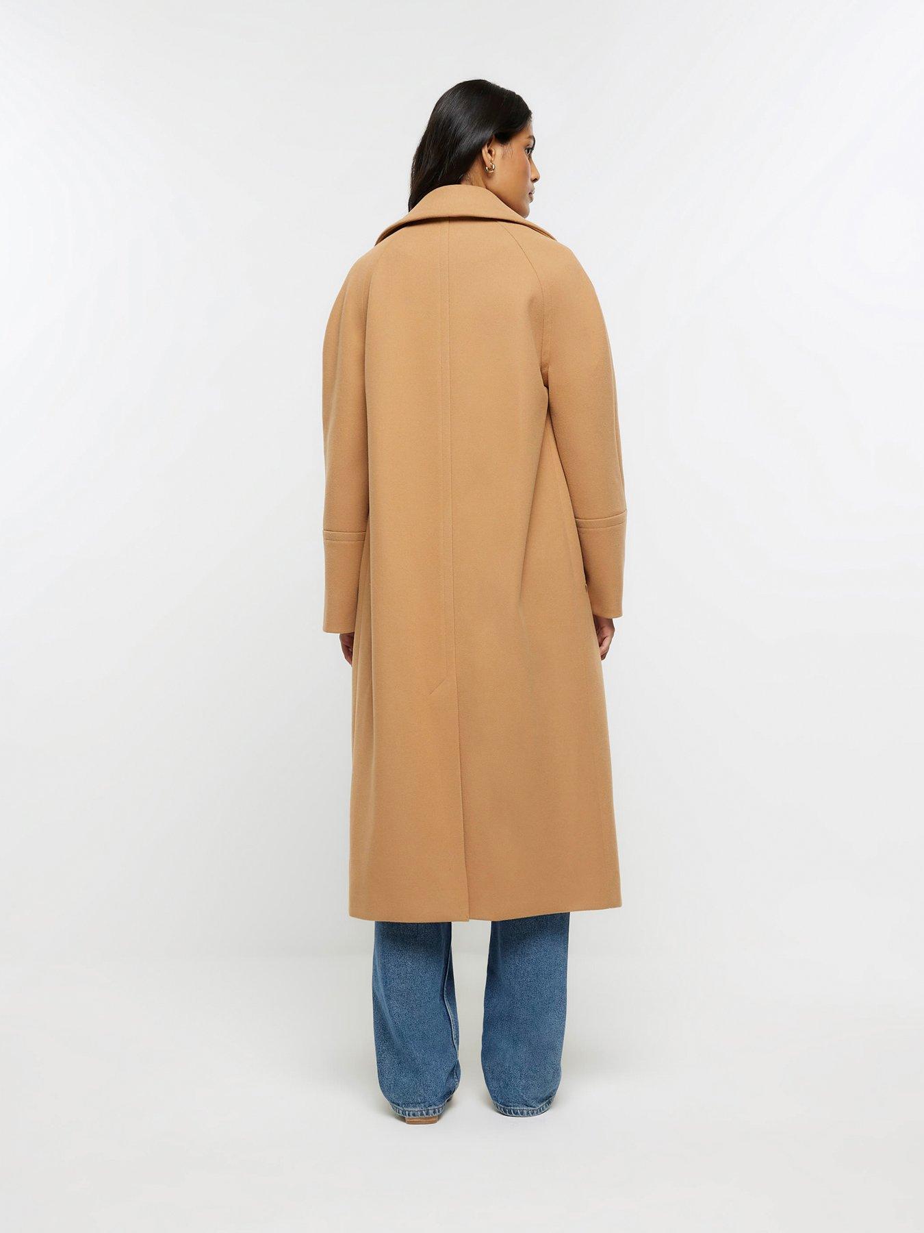 River island hot sale camel coat