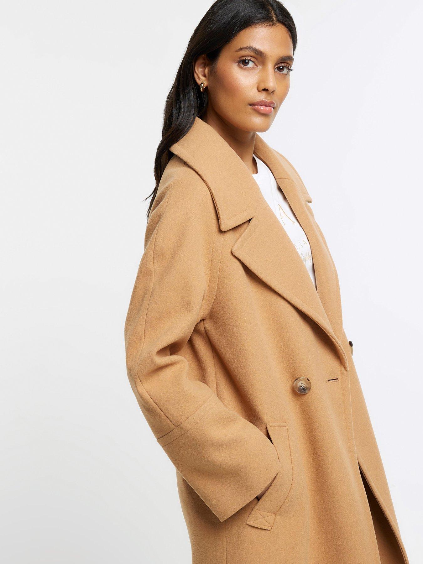 Petite camel coat river island online