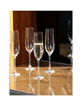 Product photograph of Mikasa Treviso Flute Glasses Ndash Set Of 4 from very.co.uk