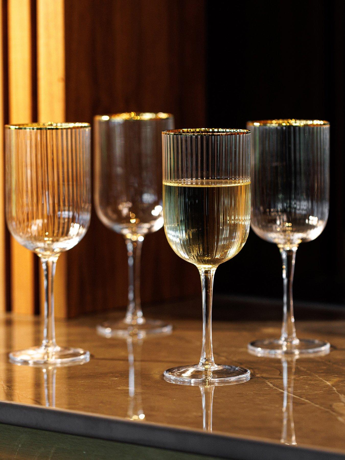 Product photograph of Mikasa Sorrento White Wine Glasses Ndash Set Of 4 from very.co.uk
