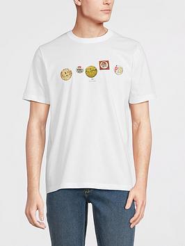ps paul smith badges regular fit t-shirt - white