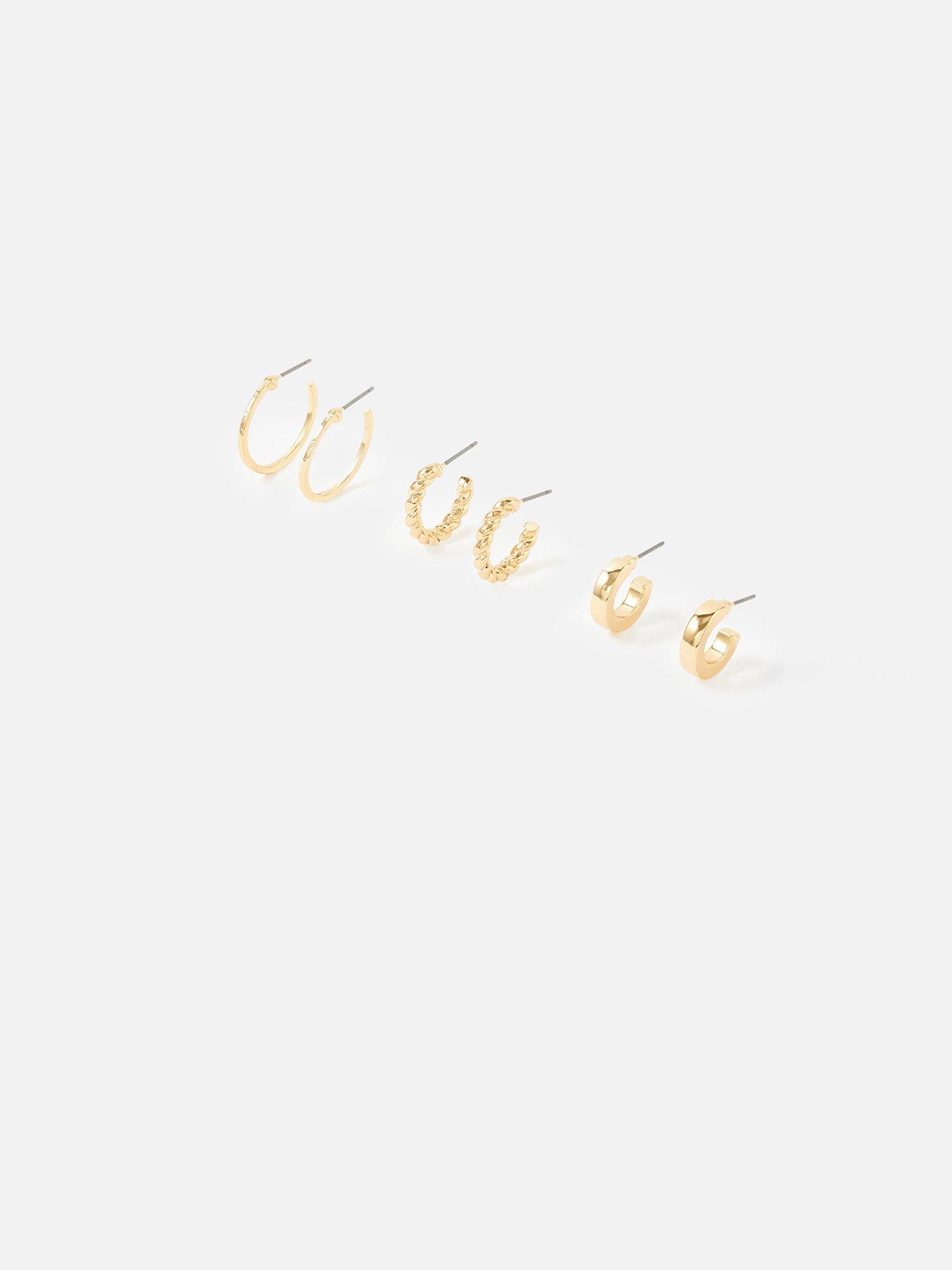 undefined Twisted Chunky Hoops Set Of Three