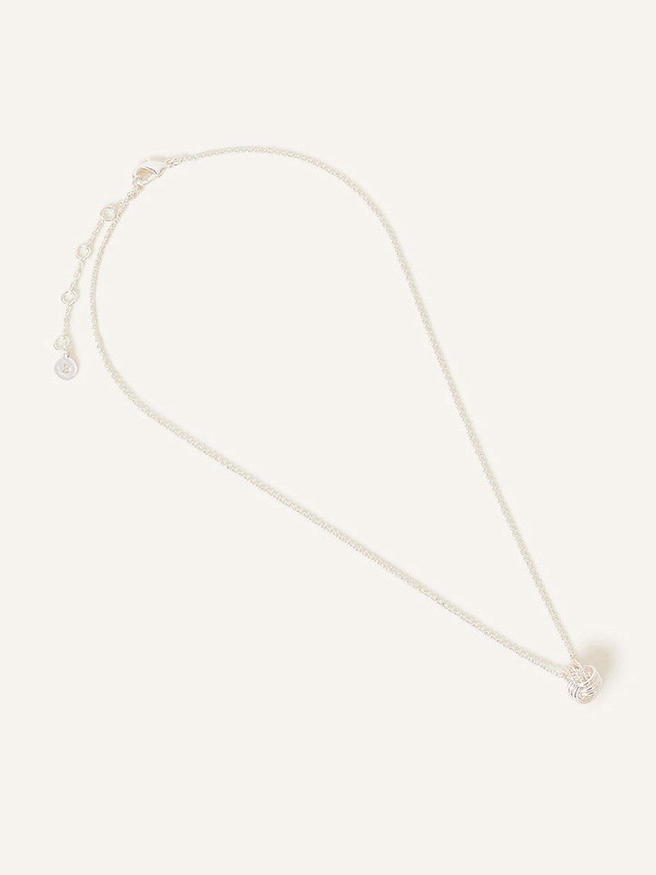 Accessorize Sterling Silver Plated Long Leaf Necklace Very