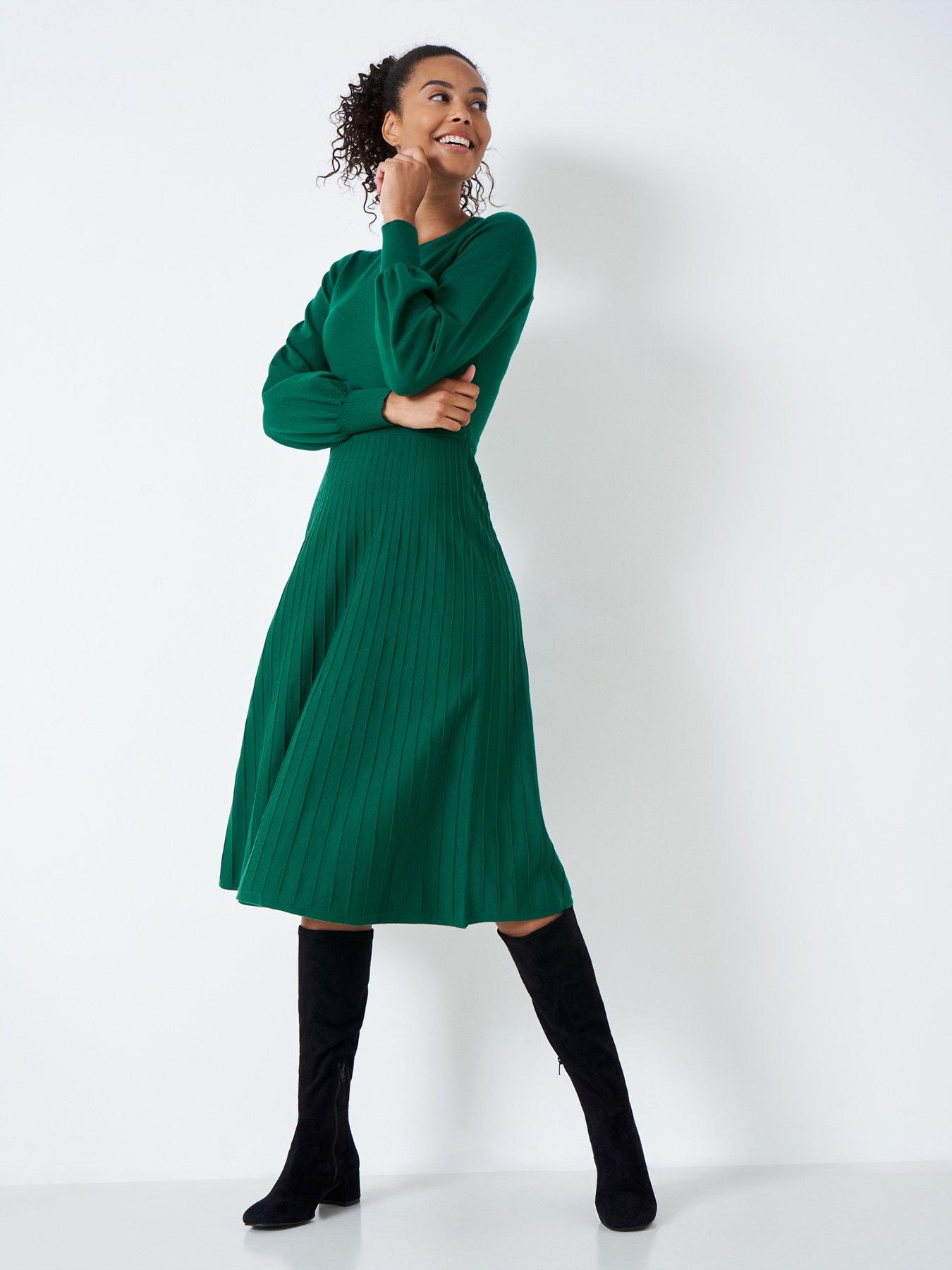 IN GOOD COMPANY - YOGA Knit Dress Emerald XS