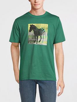 ps paul smith zebra square regular fit t-shirt - green