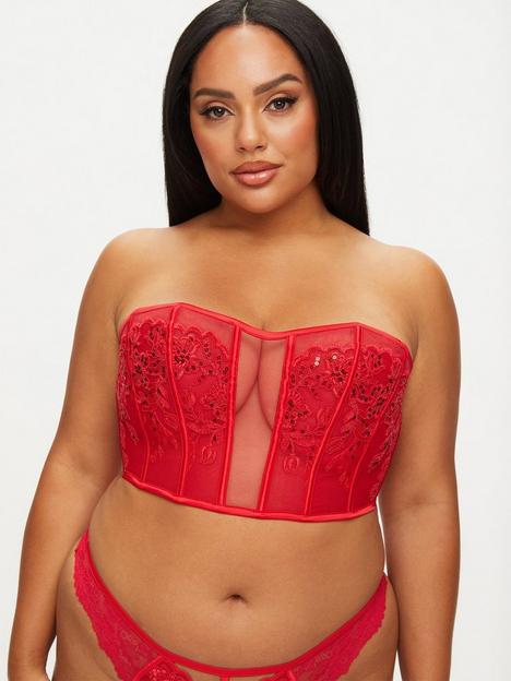 ann-summers-icon-non-pad-boned-corset-bustier-red