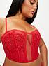  image of ann-summers-icon-non-pad-boned-corset-bustier-red