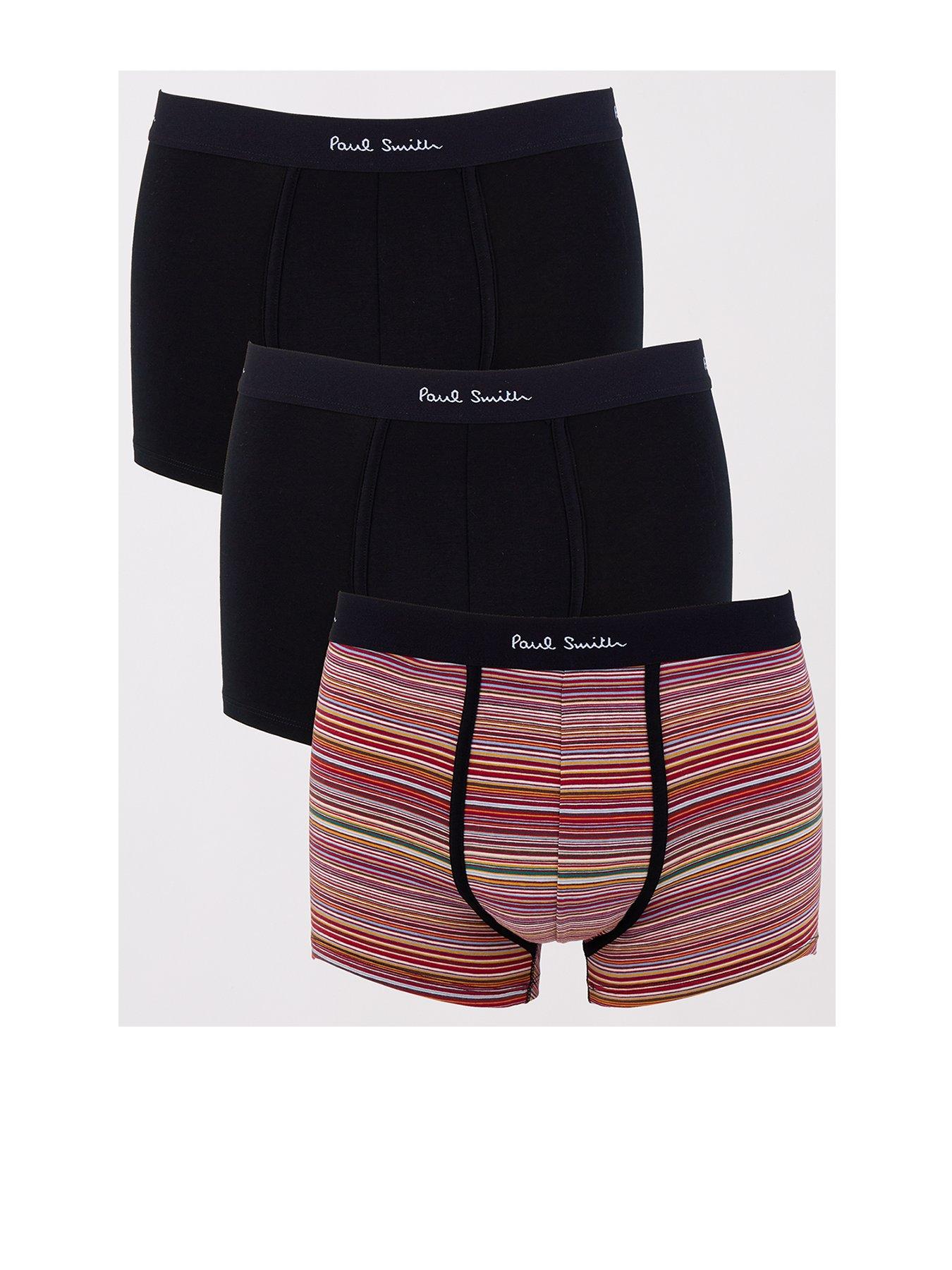 PS PAUL SMITH Men's 3 Pack Trunks, Black, Size S, Men