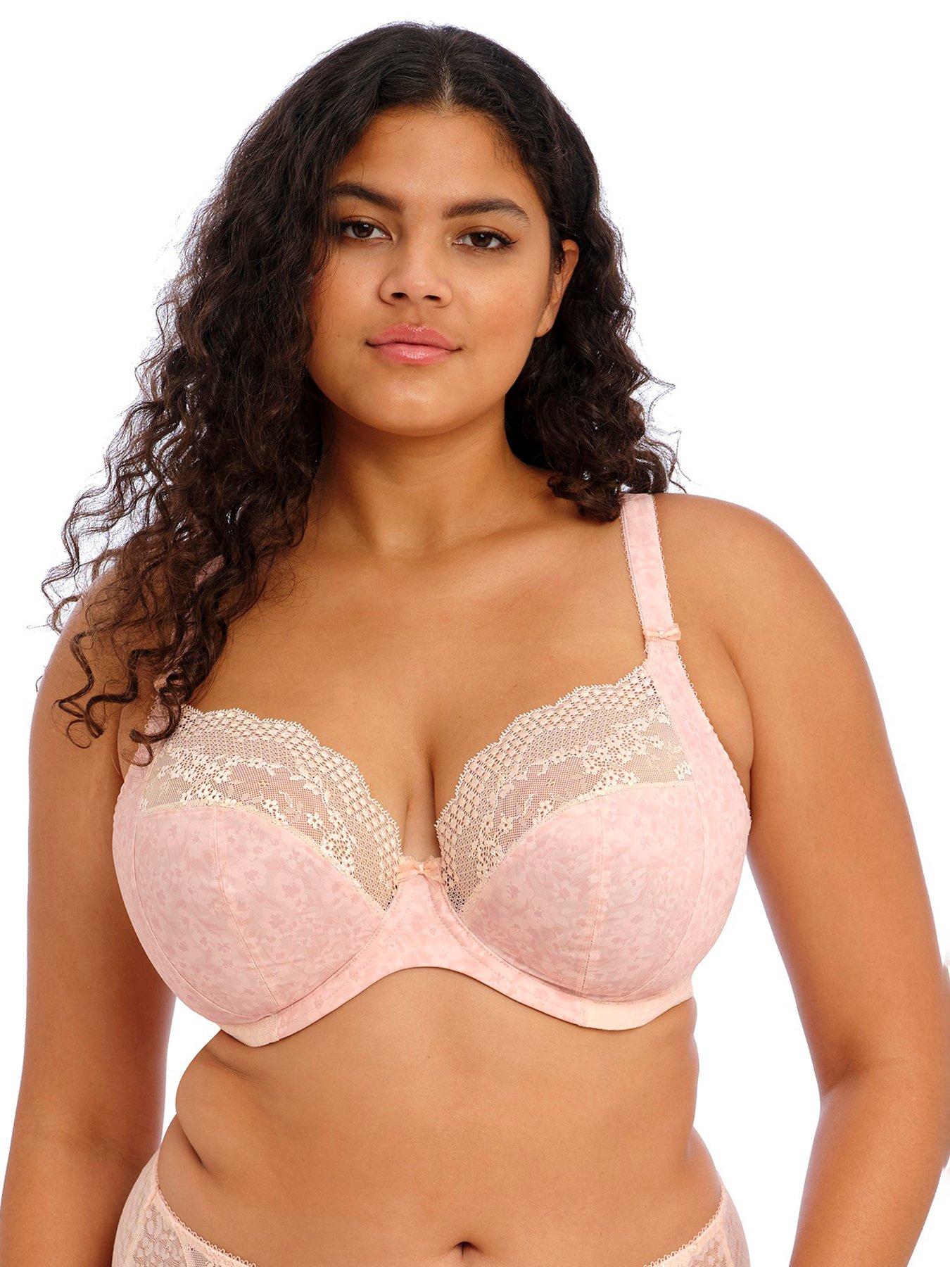 Elomi Lucie Underwired Plunge Bra, Light Pink, Size 40Dd, Women
