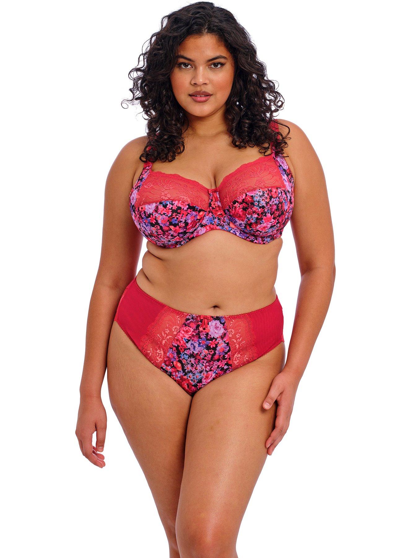 Icollection Plus Phoeny Galloon Lace and Floral Satin Lingerie