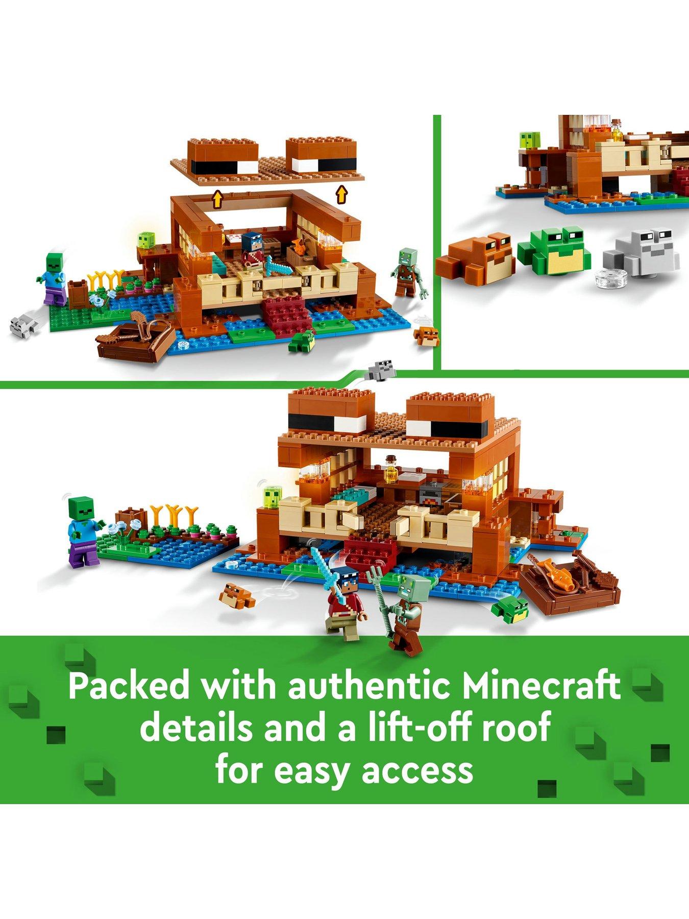 LEGO Minecraft The Frog House Toy with Animals 21256 | Very.co.uk