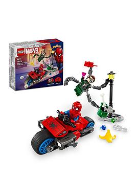 lego super heroes motorcycle chase: spider-man vs. doc ock 76275