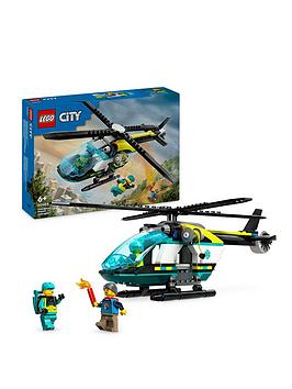 lego city emergency rescue helicopter toy set 60405