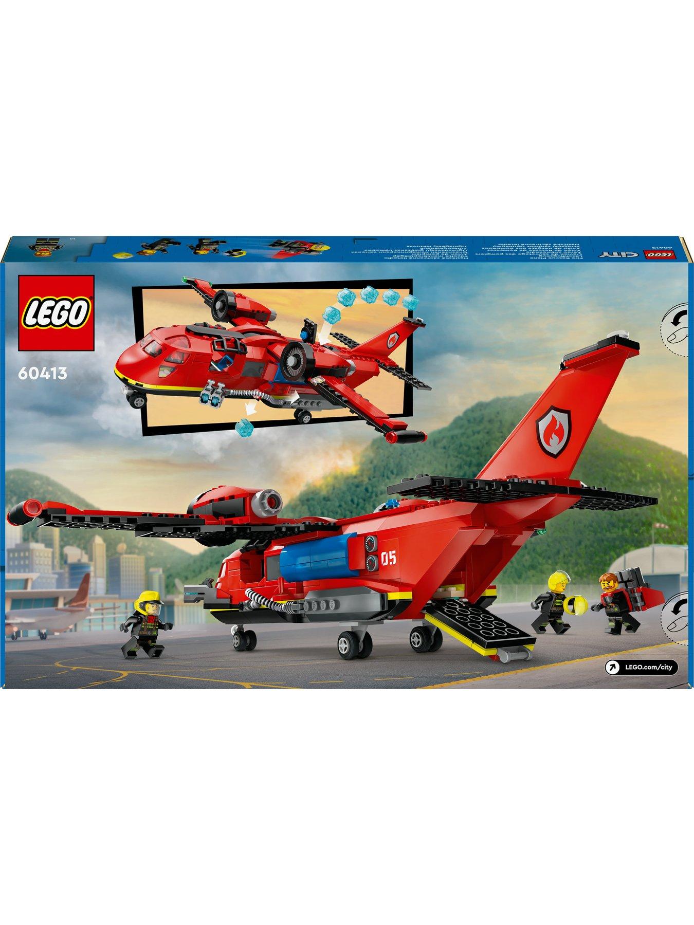 LEGO City Fire Rescue Plane Building Toy Set 60413 Very