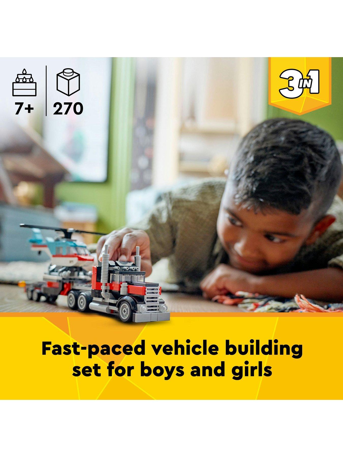 Image 2 of 7 of LEGO Creator 3in1 Flatbed Truck with Helicopter 31146