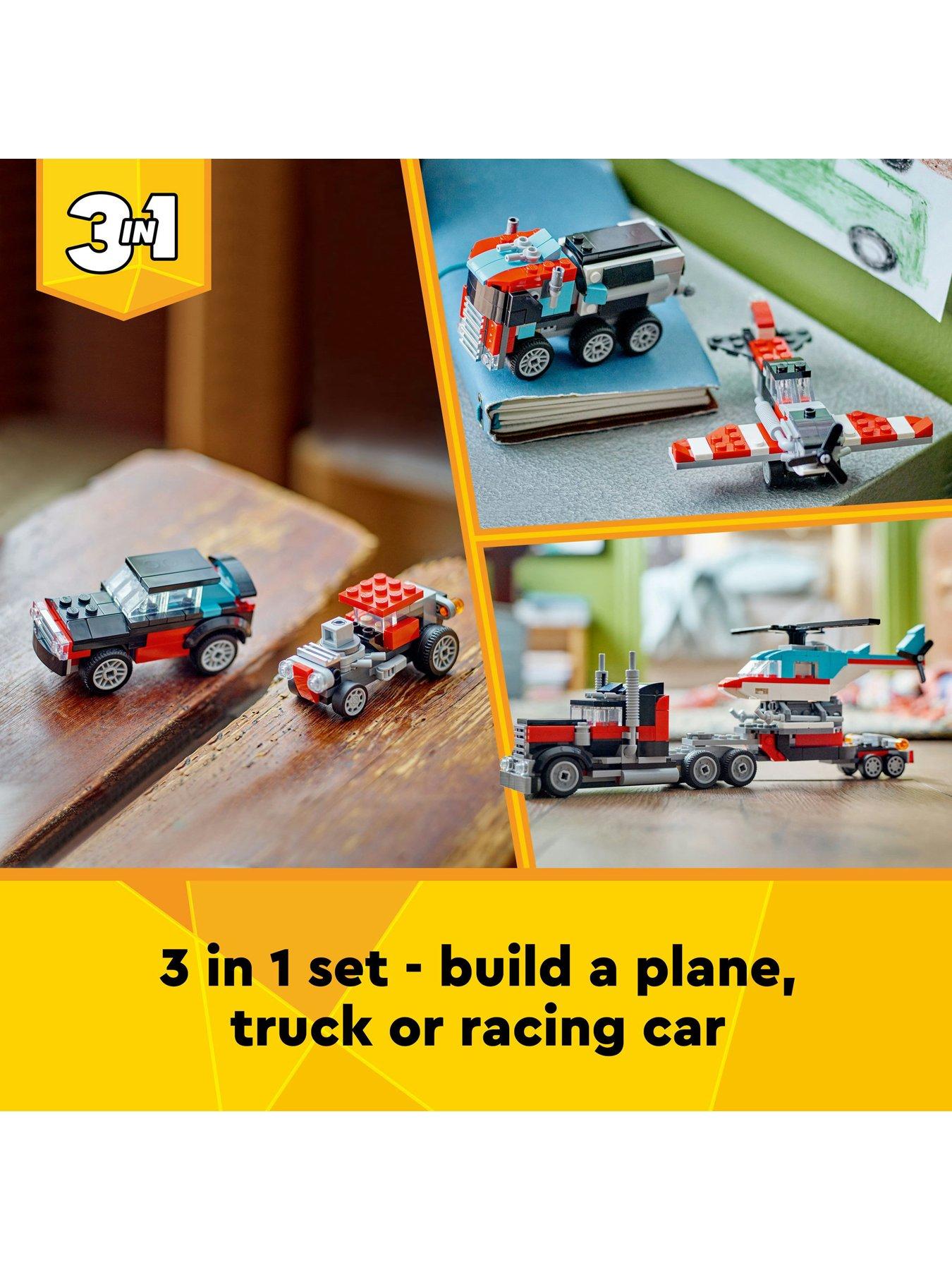 Image 6 of 7 of LEGO Creator 3in1 Flatbed Truck with Helicopter 31146