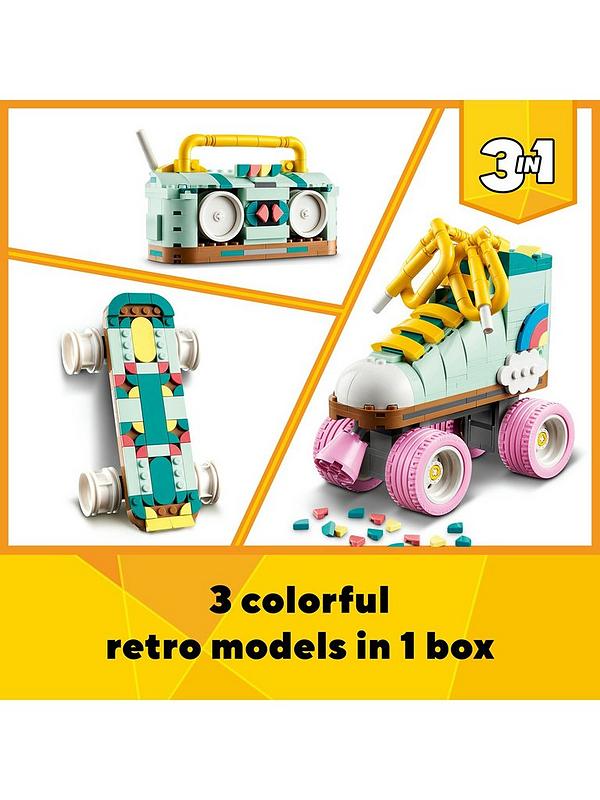 LEGO Creator 3in1 Retro Roller Skate Toy Set 31148 | Very.co.uk