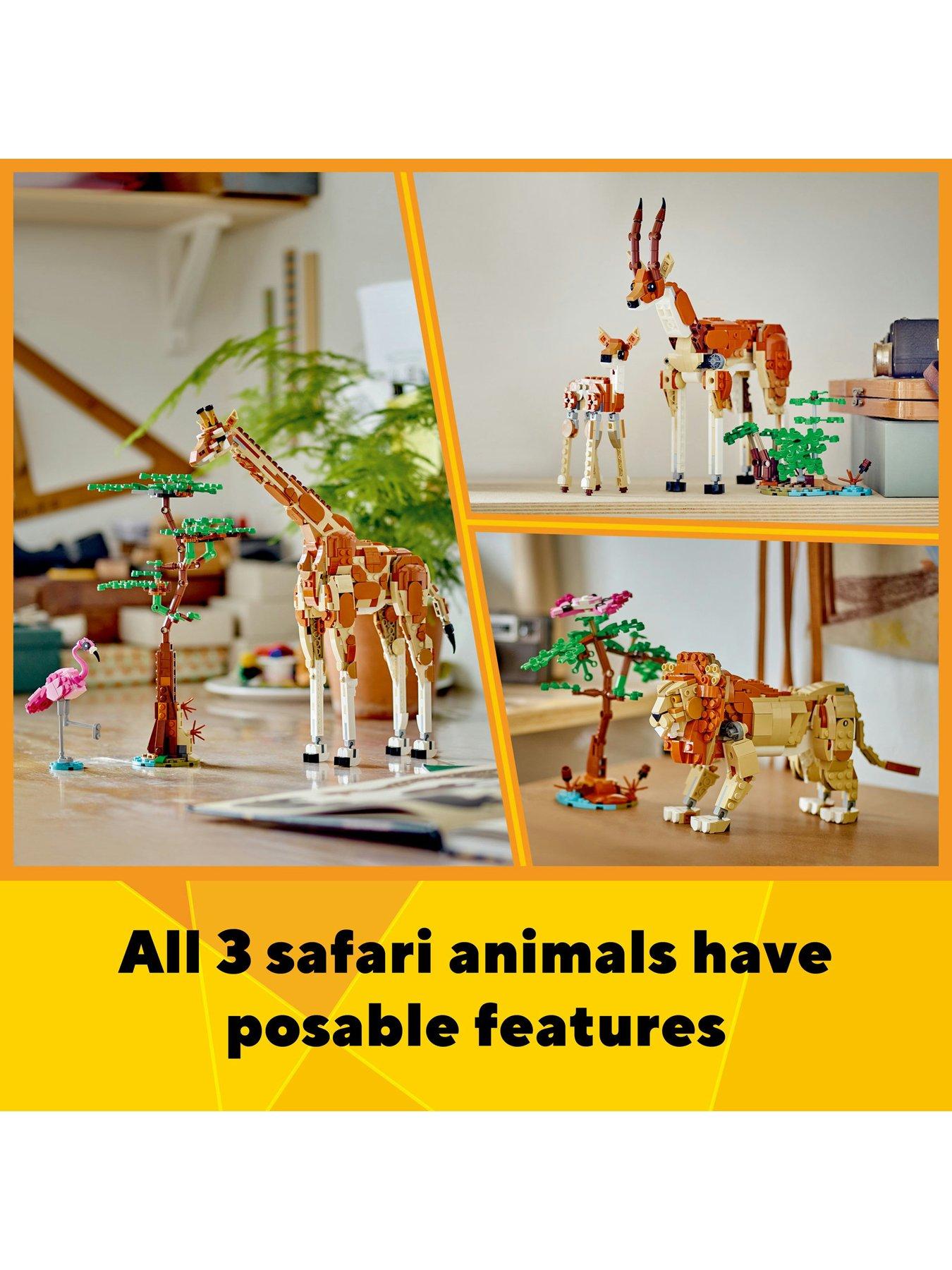 LEGO Creator 3in1 Wild Safari Animals Toy Set 31150 | Very.co.uk