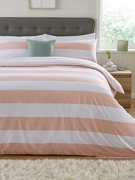 Product photograph of Everyday Modern Stripe Duvet Cover from very.co.uk