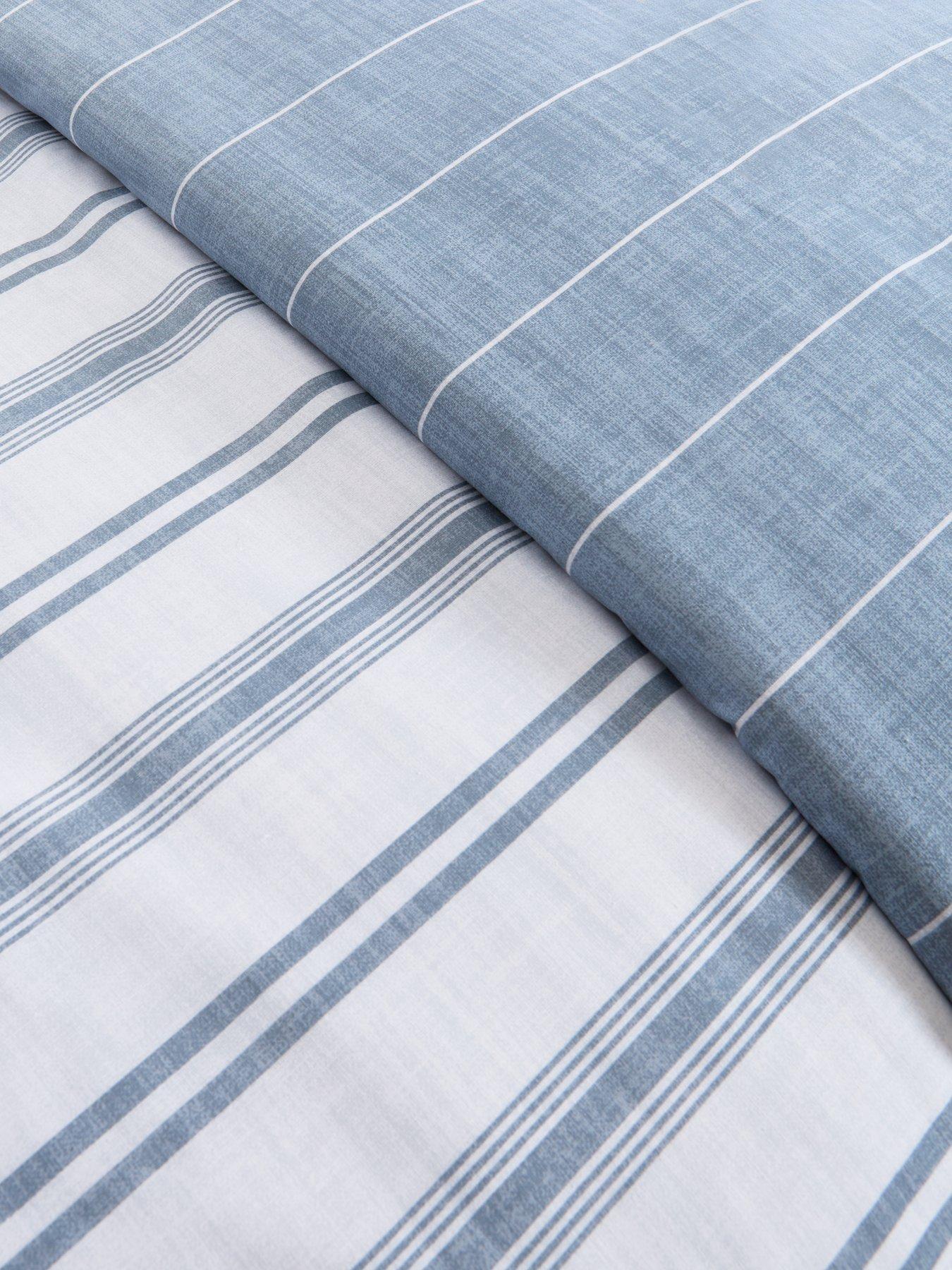 Image 5 of 6 of Everyday Farmhouse Stripe Duvet Cover Set - Blue