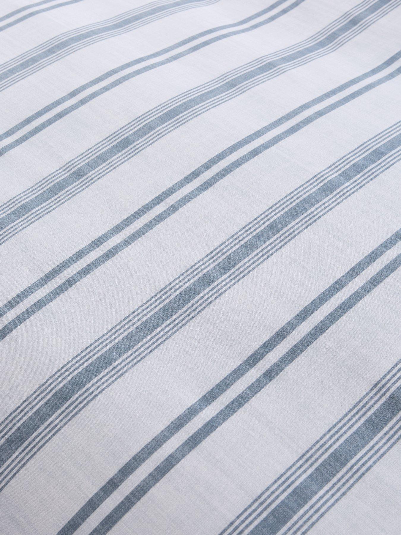 Image 6 of 6 of Everyday Farmhouse Stripe Duvet Cover Set - Blue