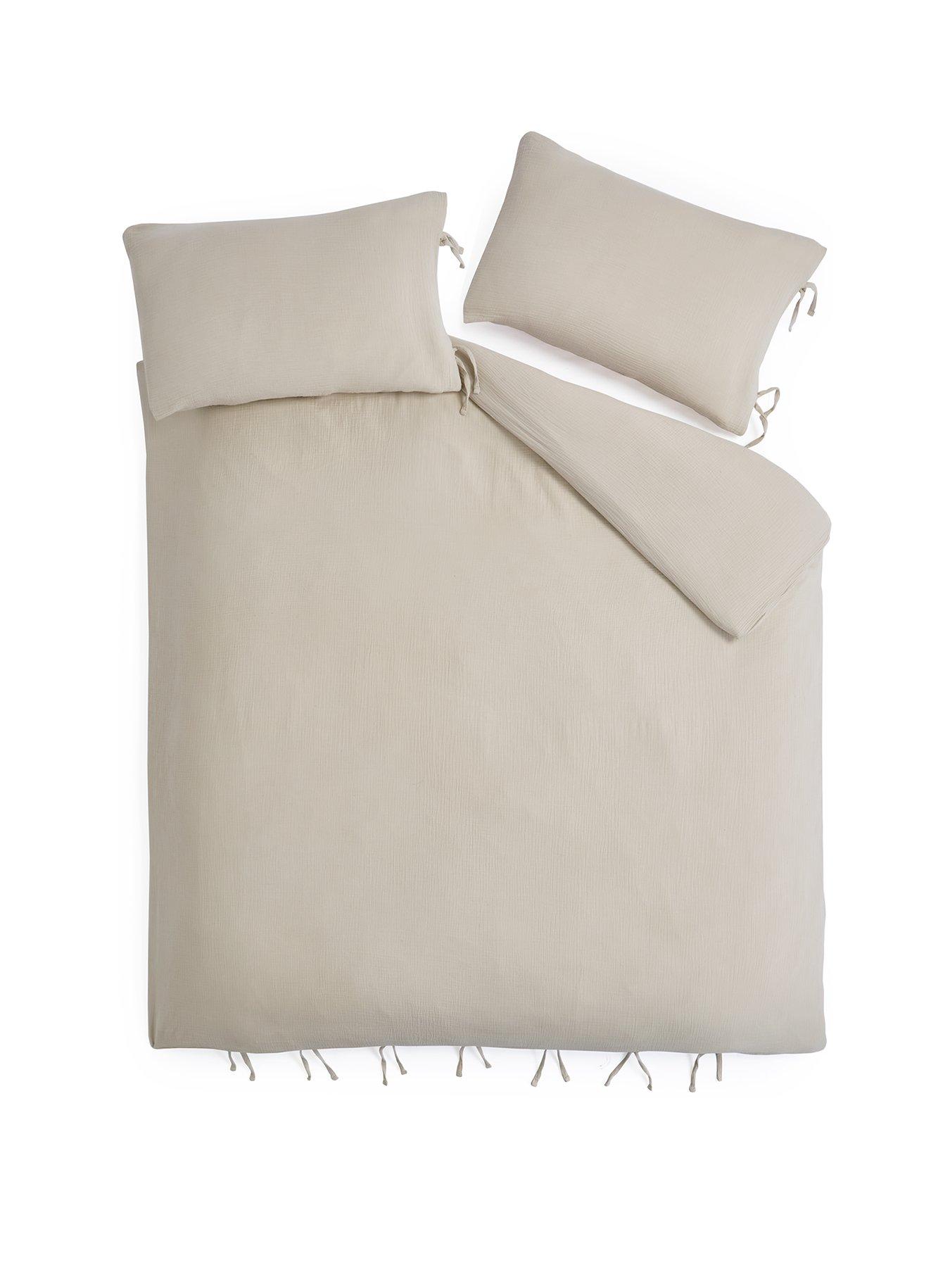 Image 2 of 6 of Very Home Muslin Duvet Cover Set in Natural