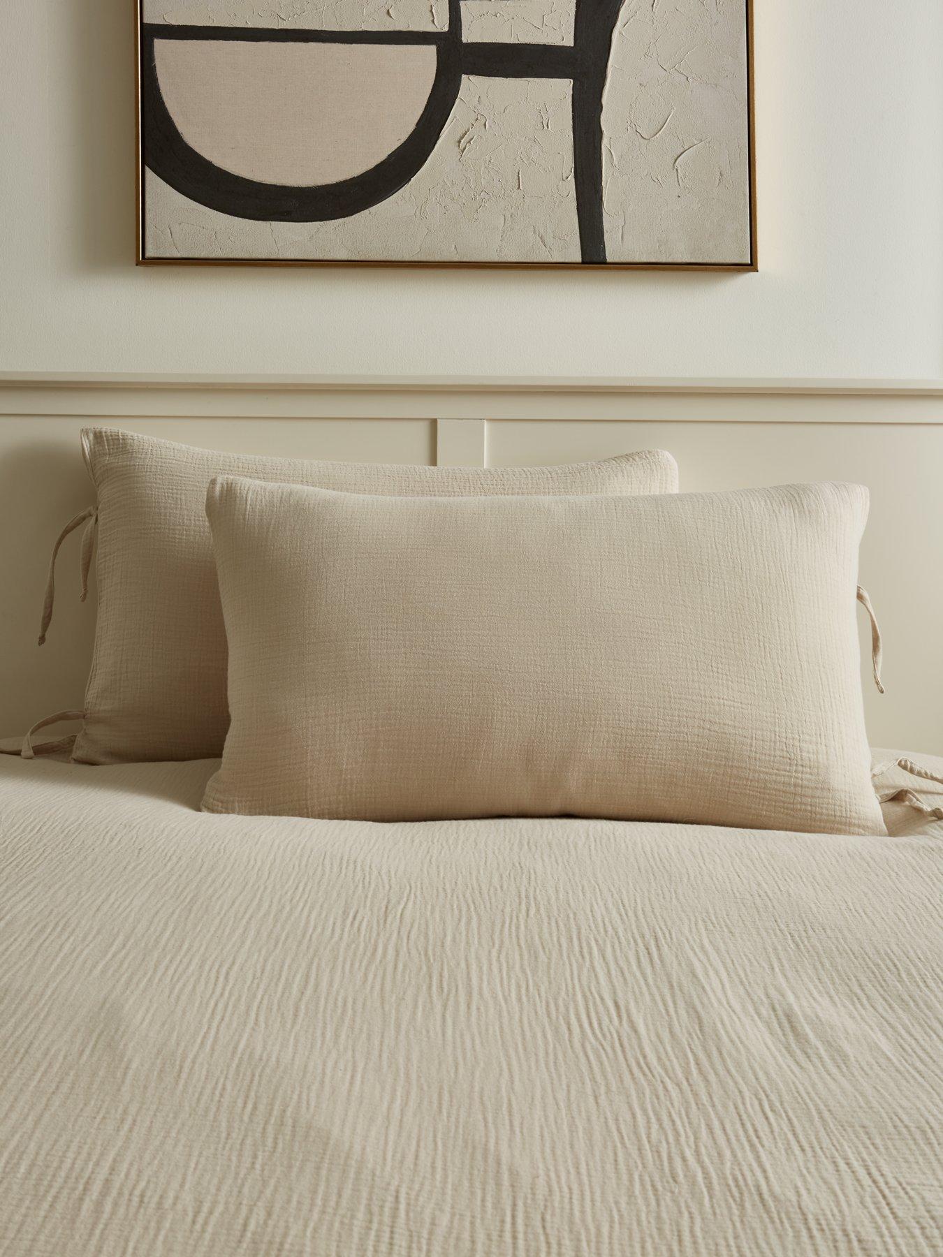 Image 6 of 6 of Very Home Muslin Duvet Cover Set in Natural