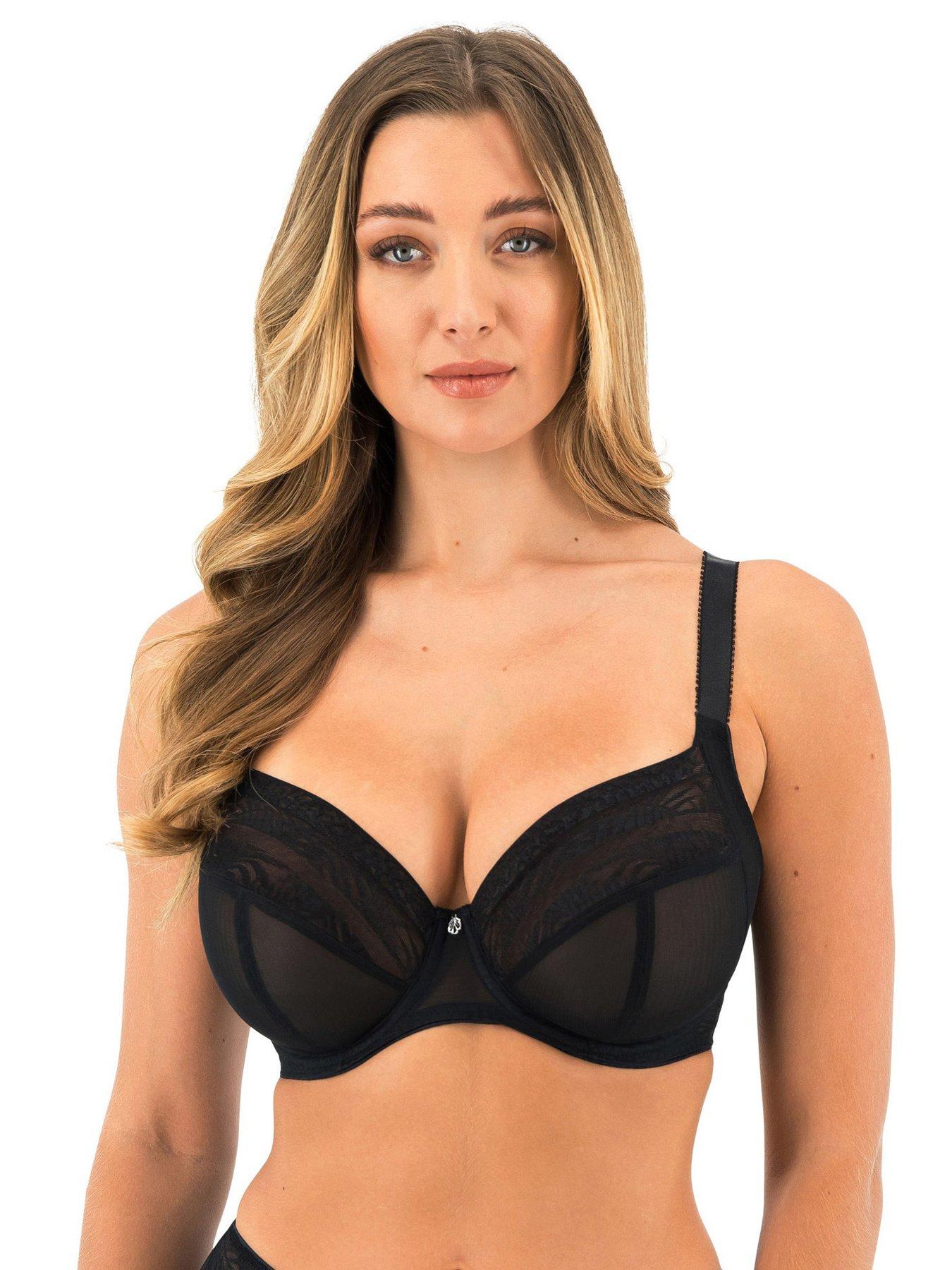 Fantasie Devote Underwired Side Support Plunge Bra - Black