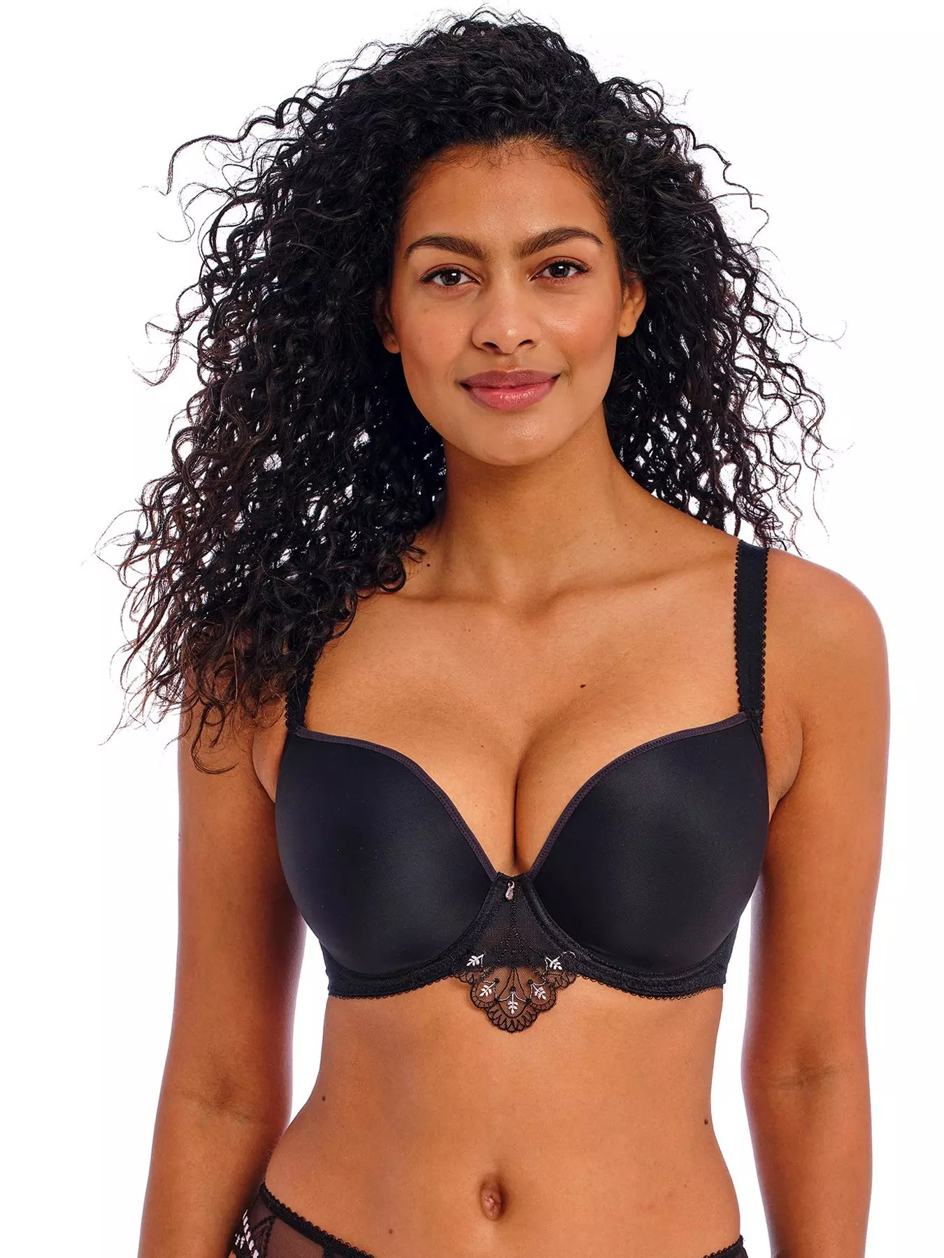Track Fits Everybody Unlined Apex Plunge Bra - Cocoa - 34 - D at Skims