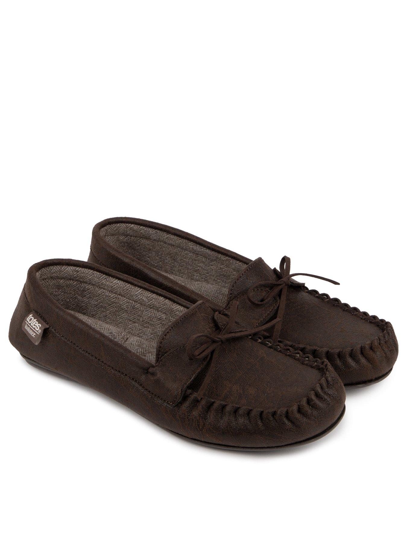 undefined Distressed Moccasin Slipper - Brown