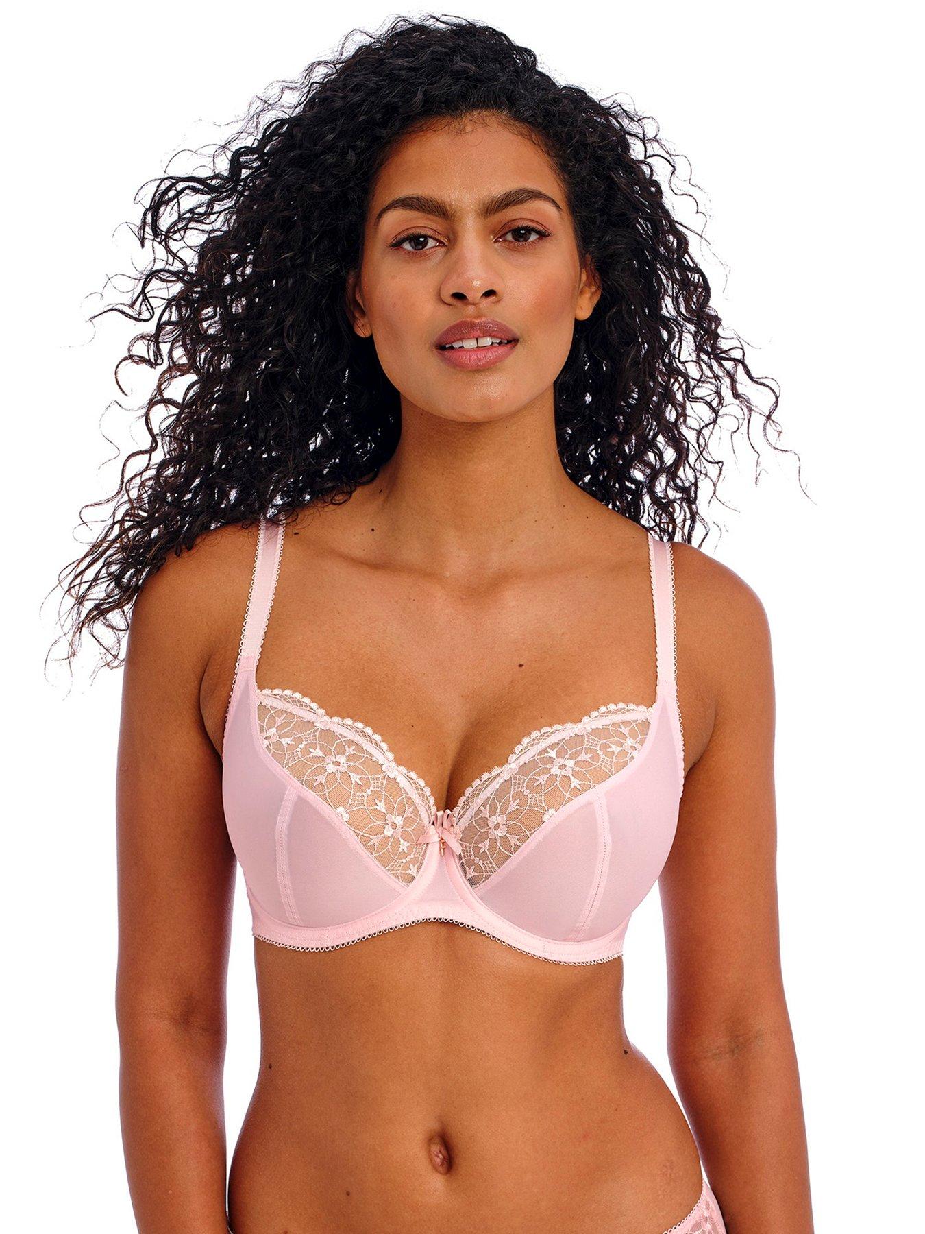 undefined Hallie Underwired Plunge Bra - Pink
