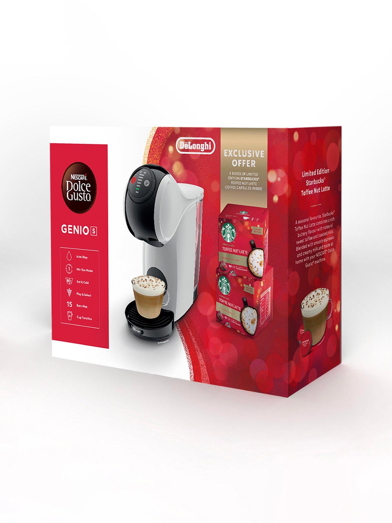Image 5 of 7 of Nescafe Dolce Gusto White Genio S Pod Coffee Machine by Delonghi - Starbucks Toffee Nut Latte Bundle