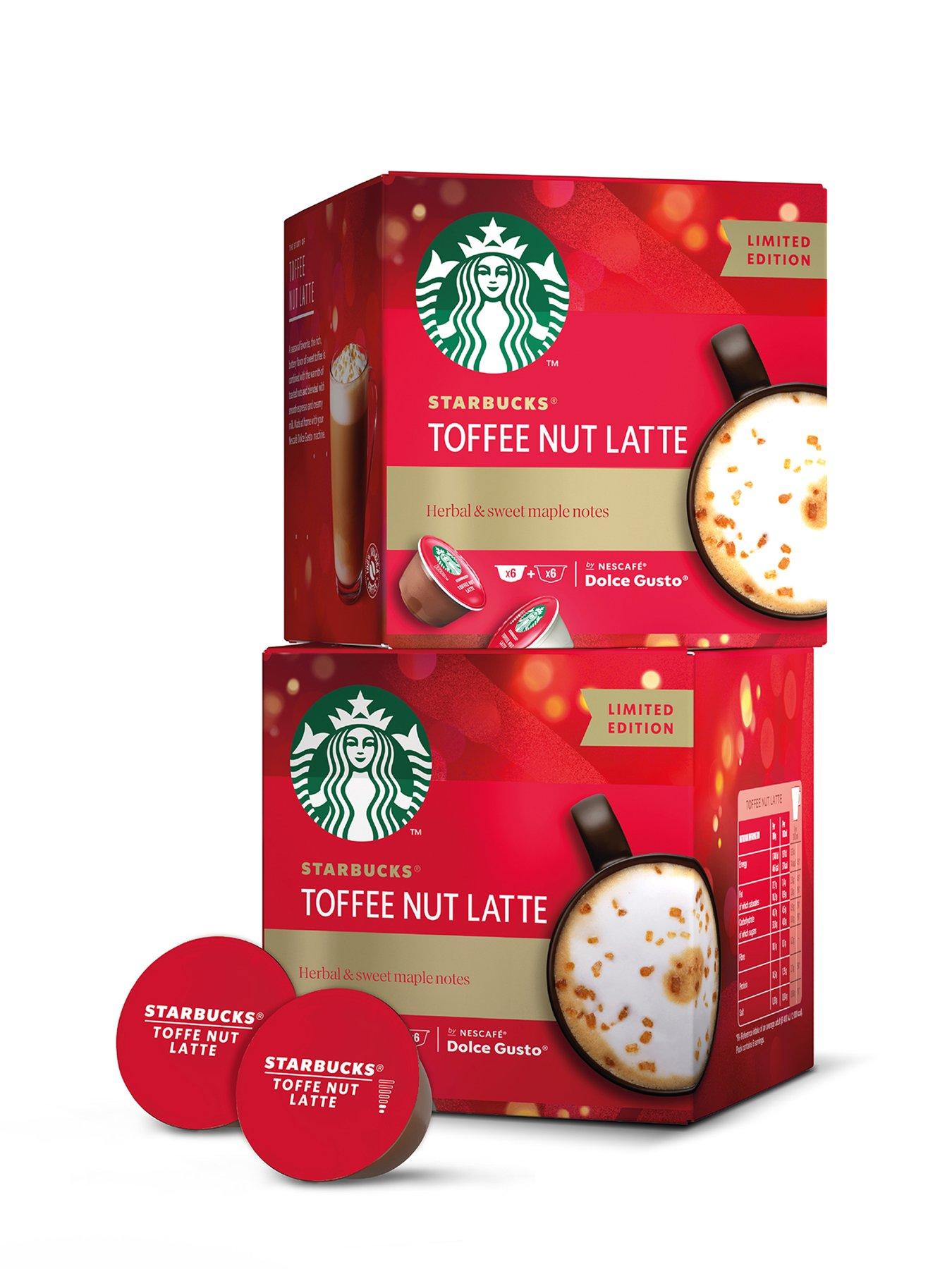 Image 6 of 7 of Nescafe Dolce Gusto White Genio S Pod Coffee Machine by Delonghi - Starbucks Toffee Nut Latte Bundle