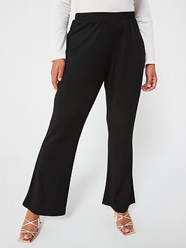 vero moda curve curve high waist trouser - black