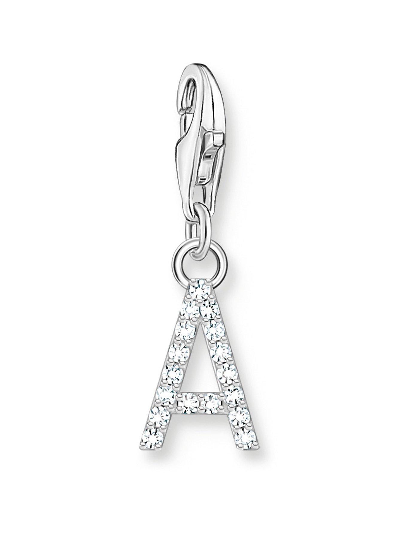 Product photograph of Thomas Sabo Charm Club Letter Charm from very.co.uk