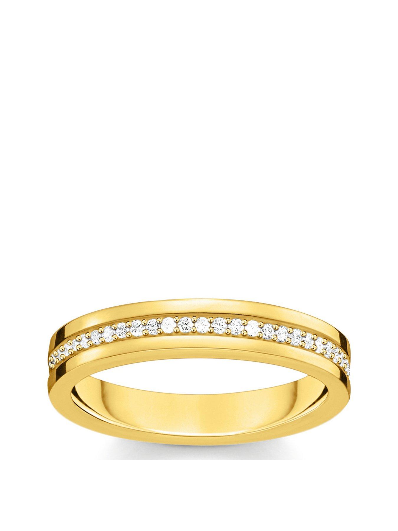 Product photograph of Thomas Sabo Cosmic Amuley Band Ring from very.co.uk