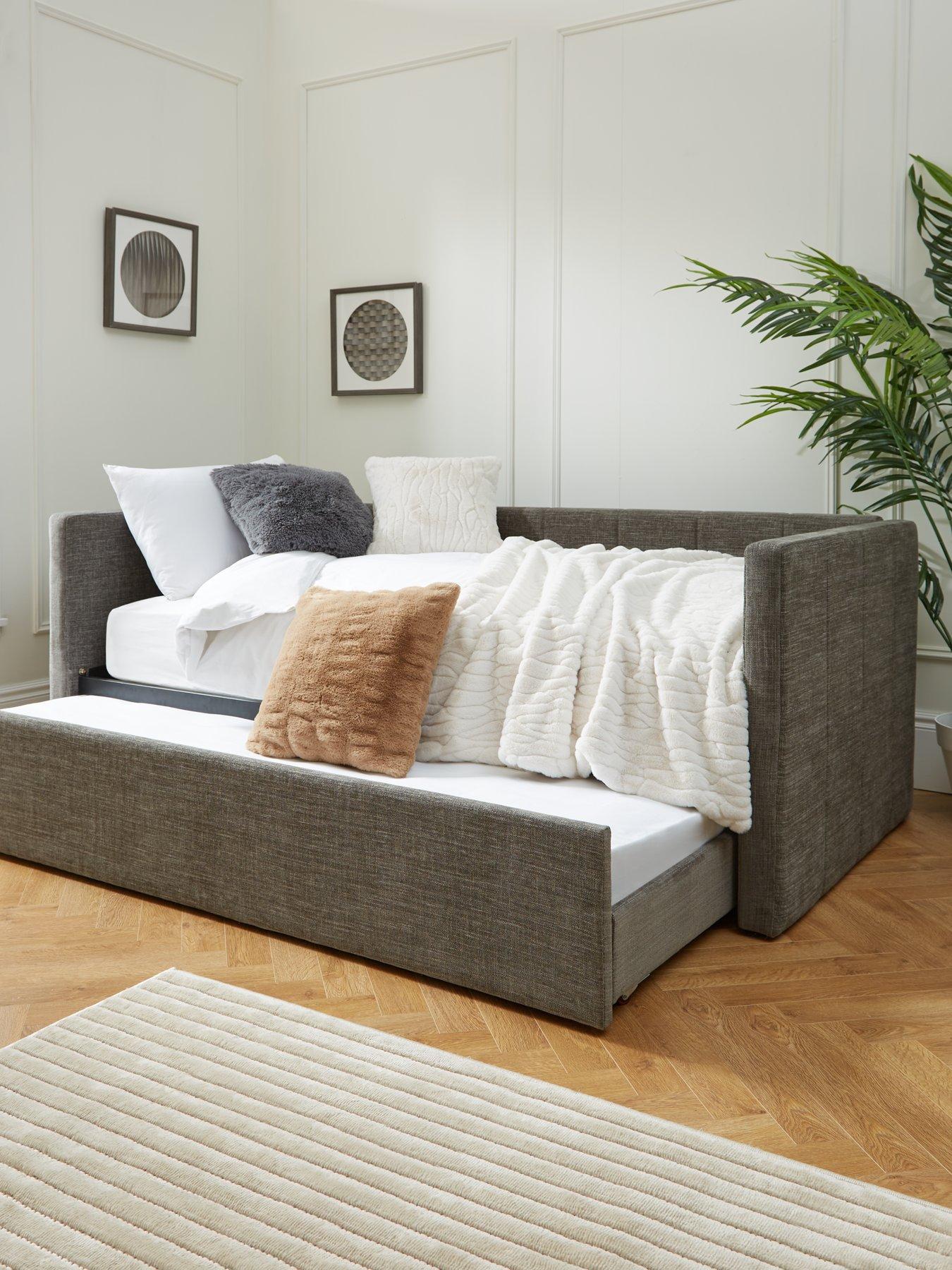 Product photograph of Very Home Newport Day Bed With Trundle With Mattress Options Buy Amp Save - Fsc Certified - Bed With Fold-away Trundle from very.co.uk