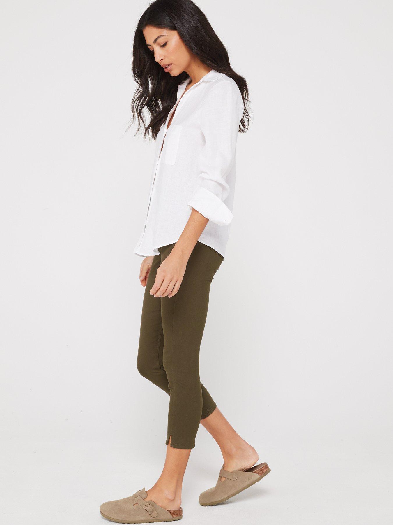 Everyday High Waist Crop Jeggings - Khaki | Very