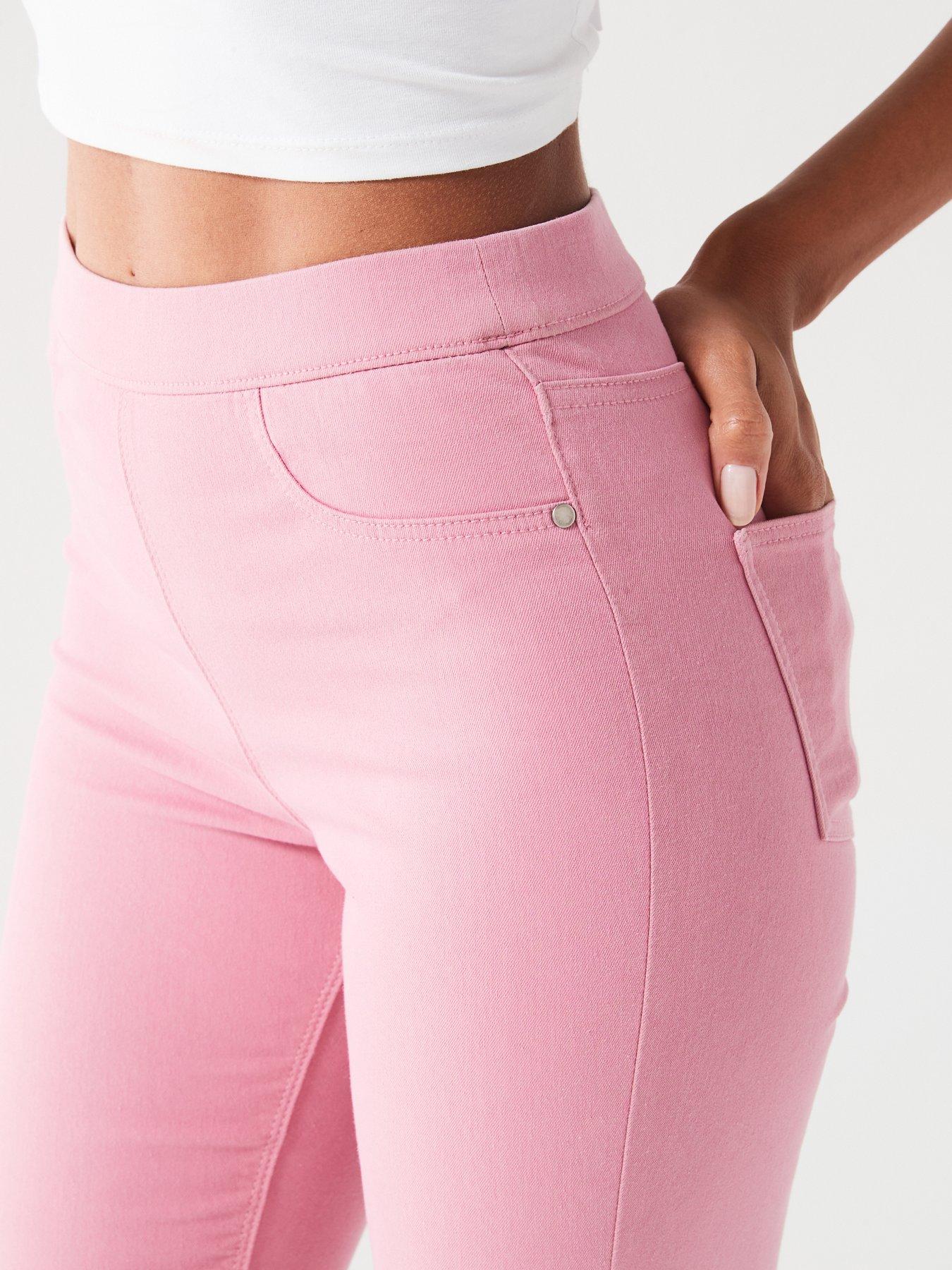 New Essential Crop Jeggings Pink