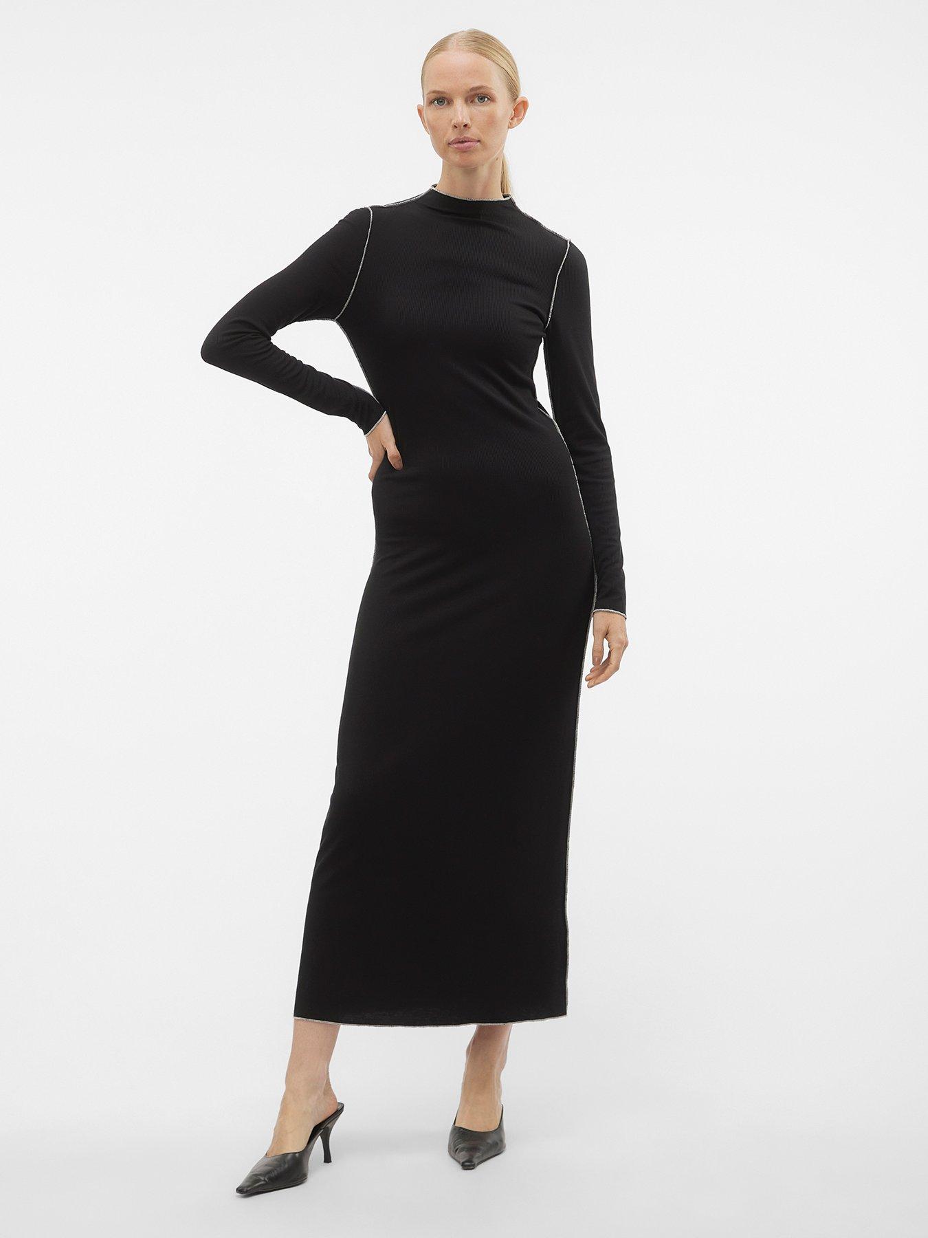 something-new-snipa-long-sleeve-dress-black