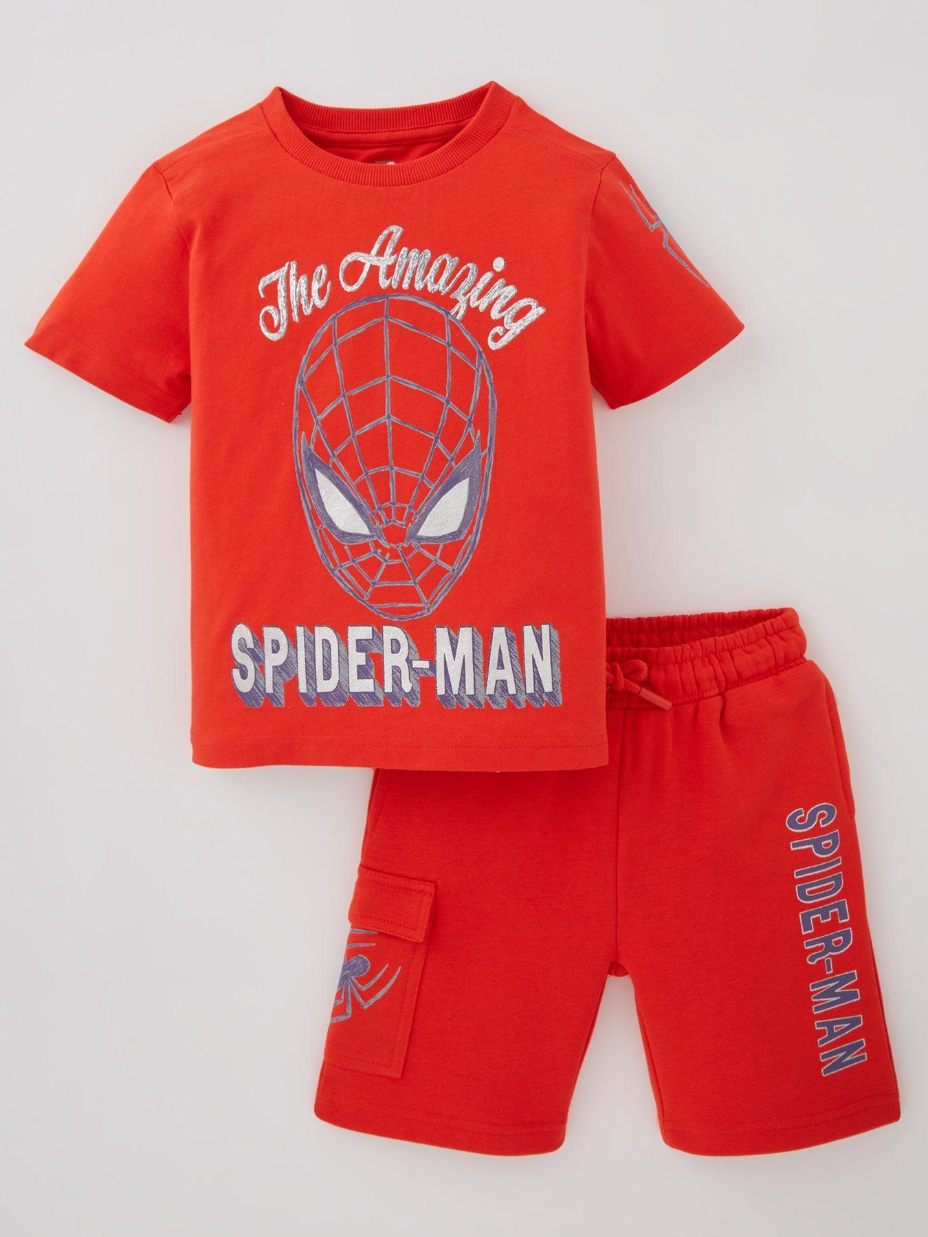 spiderman-2-piece-t-shirt-and-cargo-short-set