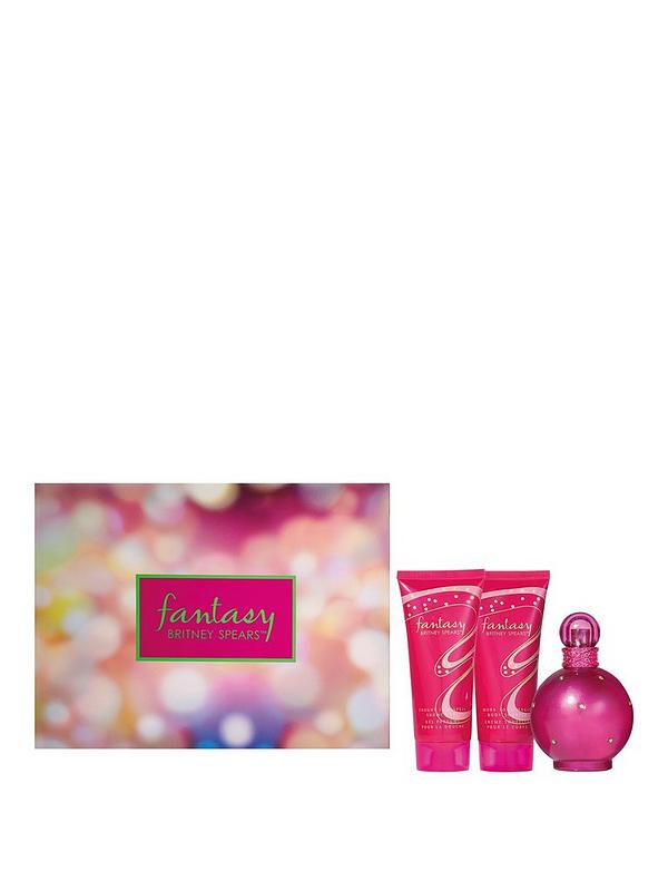 Image 1 of 1 of Britney Spears Fantasy 100ml Eau de Parfum, 100ml Body Souffle &amp; 100ml Shower Gel Gift Set