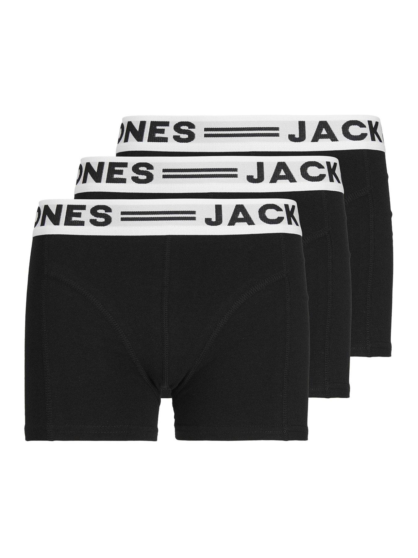 undefined Boys Sense Trunks (3 Pack) - Black/White