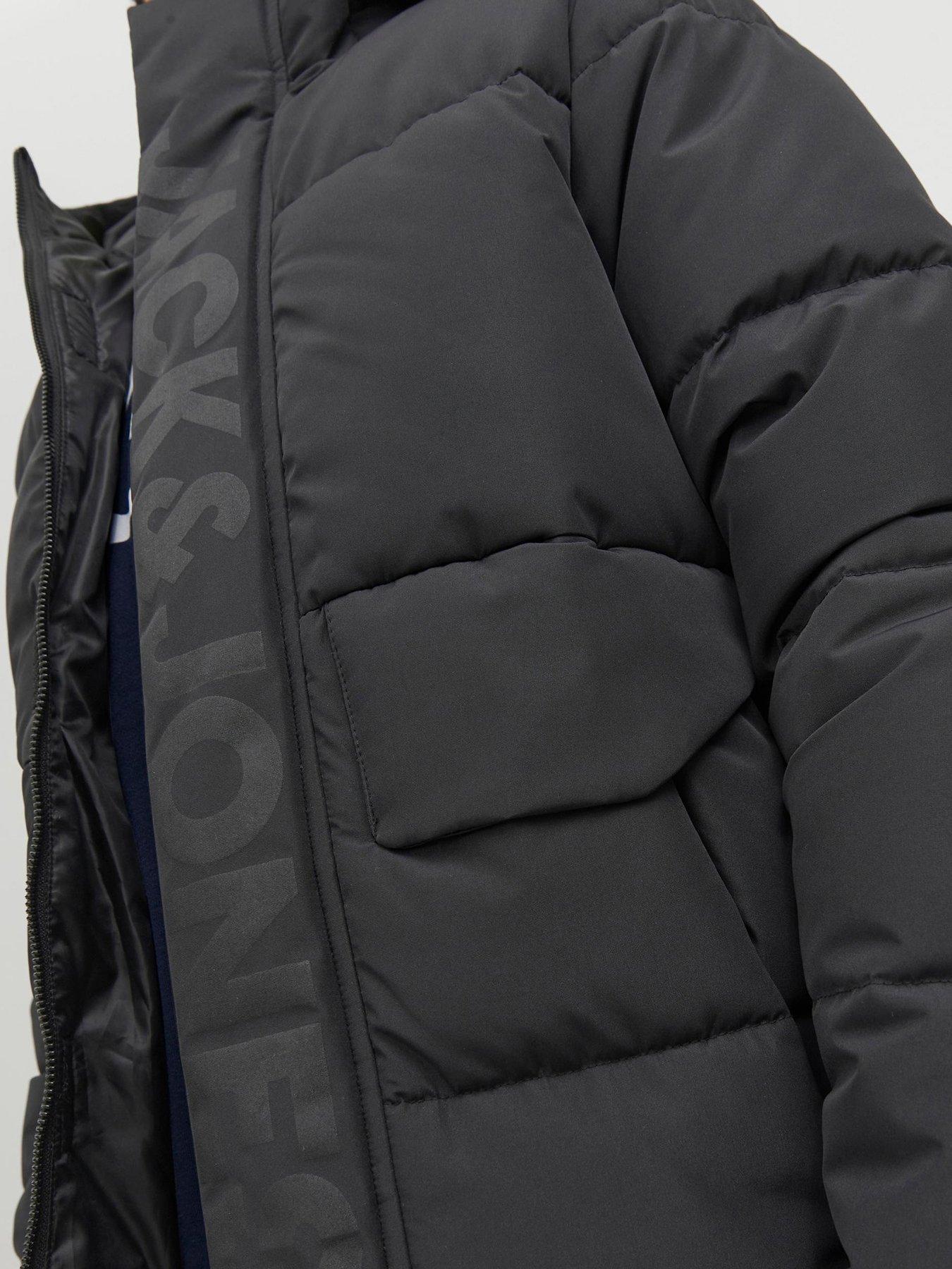Image 4 of 5 of Jack & Jones Junior Boys Speed Padded Jacket - Black