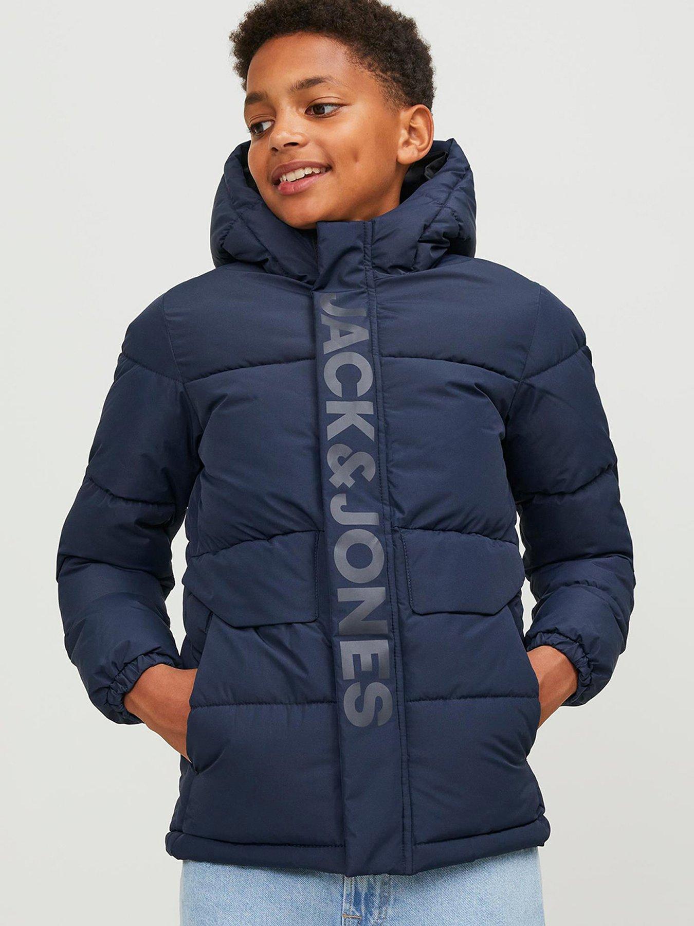 boys navy padded coat