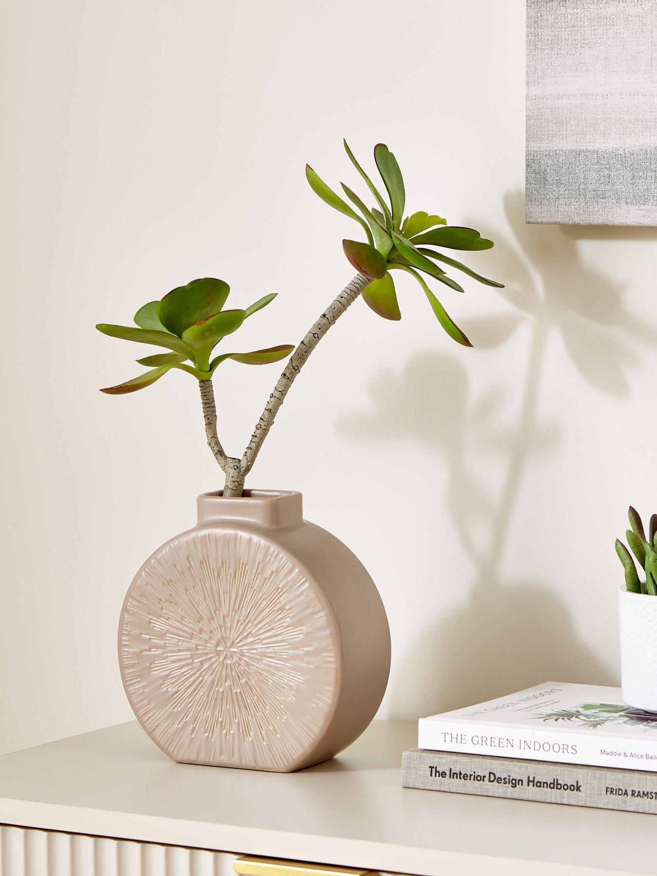 Product photograph of Very Home Round Scratched Pattern Vase from very.co.uk