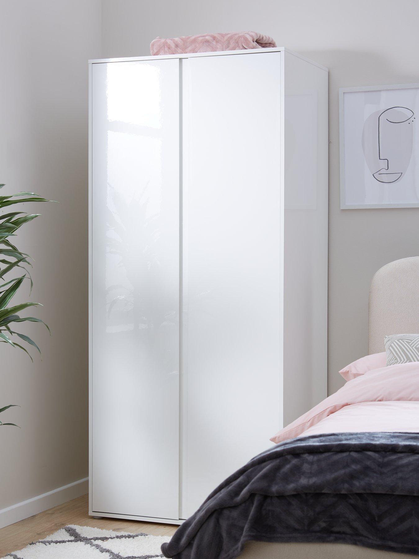 undefined Layton Gloss 2 Door Wardrobe - White - FSC® Certified